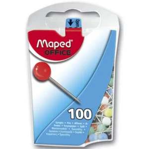 Kartnåler MAPED 2x5mm ass farger (100)