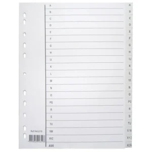 Register A4 PP A-Å m/indeksark hvit