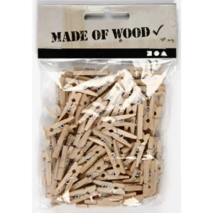 Klesklype mini i bjørk 25x3mm (100)