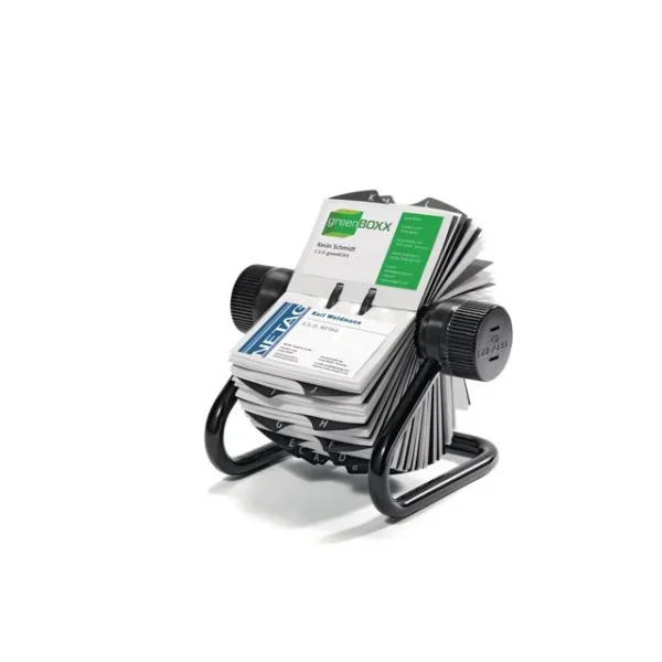 Visittkortholder ROLODEX 400kort sort