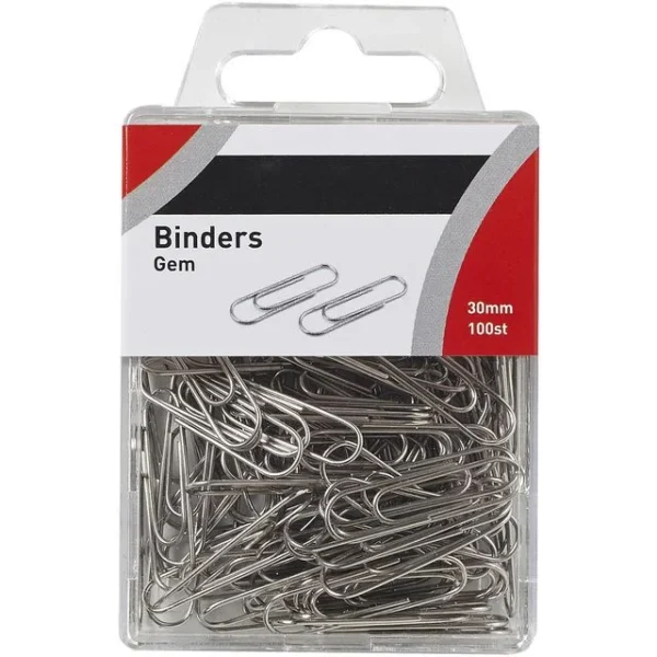 Binders 30mm i plasteske (100)