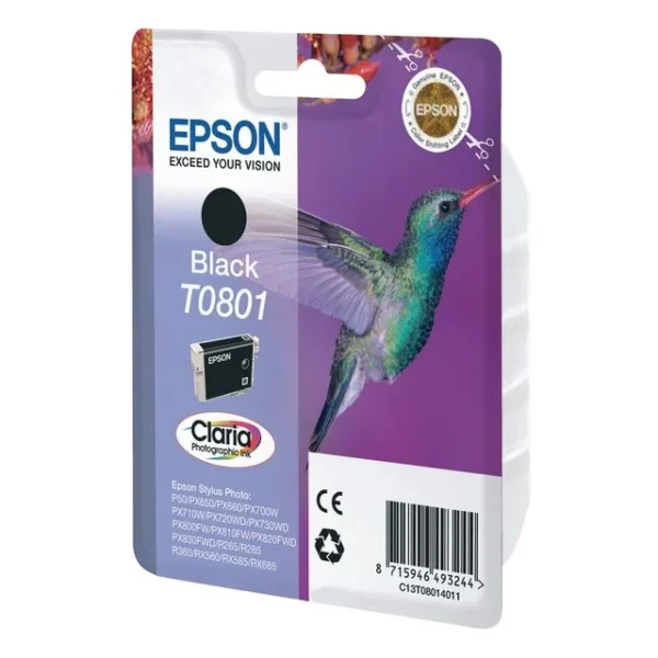 Blekk EPSON T0801 C13T08014011 sort