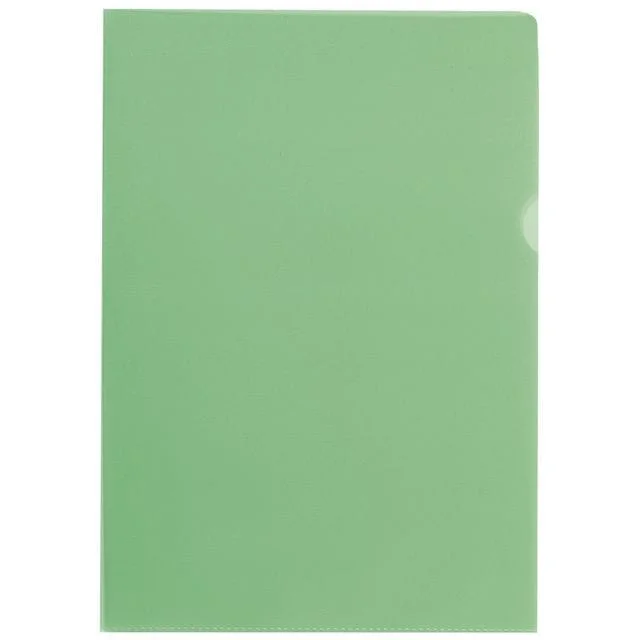 Plastomslag A4 PP 100my grønn (100)