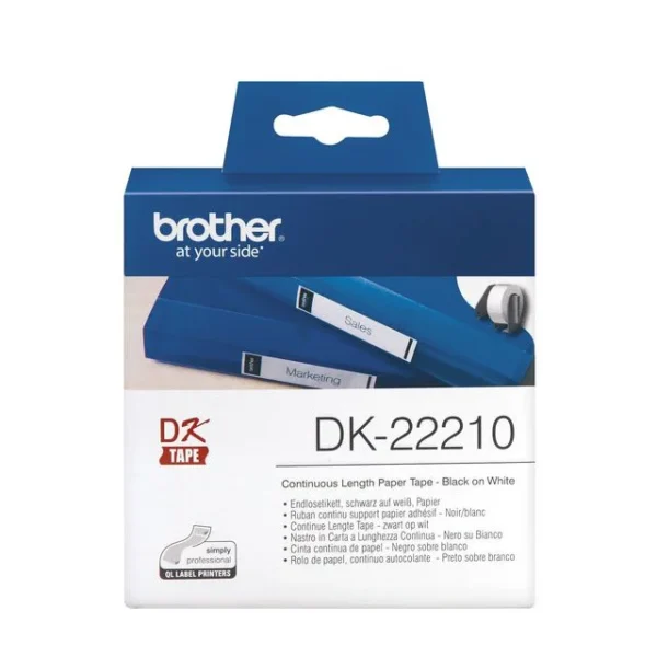 Etikett BROTHER DK-22210 29mmx30,48m hvi