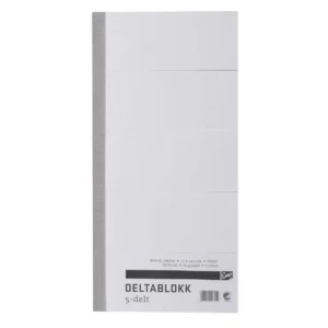 Deltablokk EMO 24,5x11cm 60g 75bl 5-delt