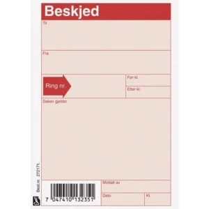 Beskjedblokk EMO A6 100 blad