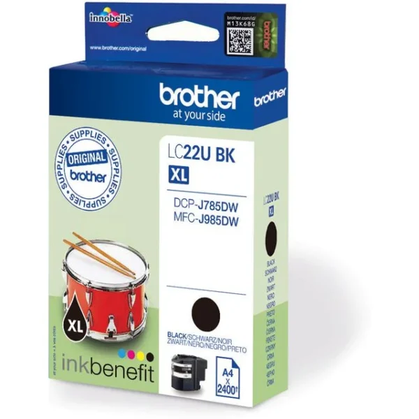 Blekk BROTHER LC22UBK sort