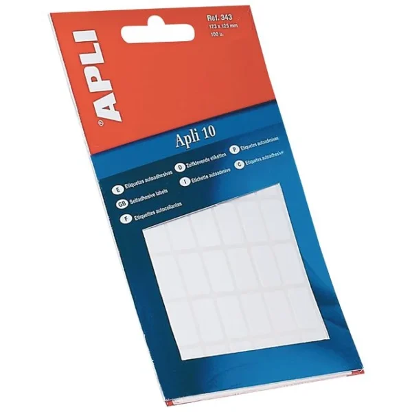 Etikett APLI 20x50mm hvit (150)