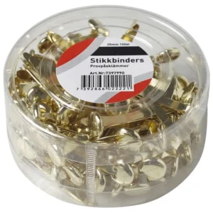 Stikkbinders 25mm messing (100)