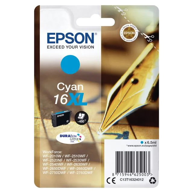 Blekk EPSON 16XL C13T16324012 cyan