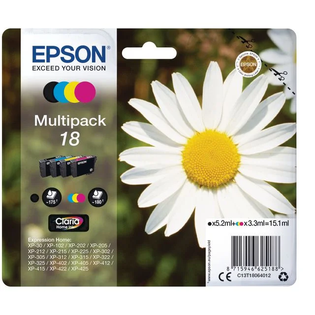 Blekk EPSON 18 C13T18064022 CMYK (4)