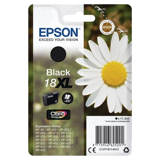 Blekk EPSON 18XL C13T18114022 sort