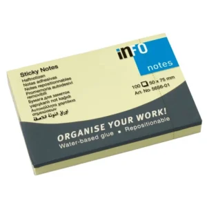 Notatblokk INFO 75x50mm gul
