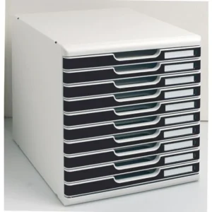 Skuffekabinett EXACOMPTA 10skuff lys grå