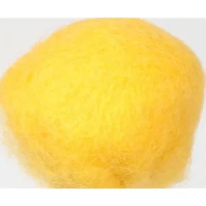 Kardet ull 250g gul