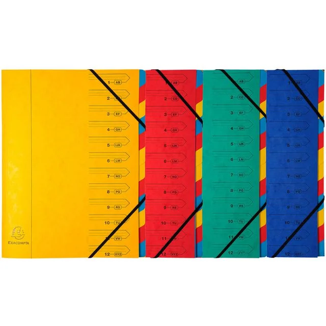 Sorteringsmappe EXACOMPTA 355g 12delt - Bilde 2