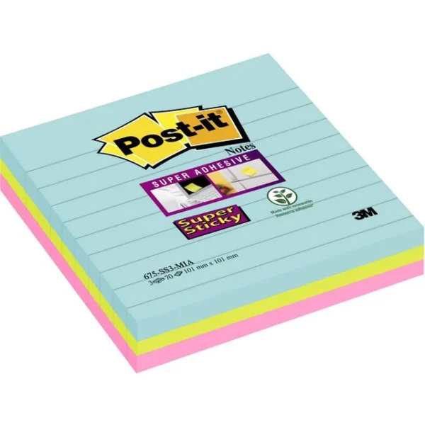 Notatblokk POST-IT SSN 101x101lj Cosm(3)