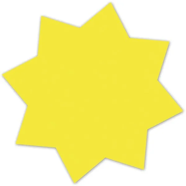 Salgsplakat stjerner 18cm/300g n.gul 20p