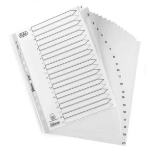 Register ELBA A4 PP 1-12 hvit