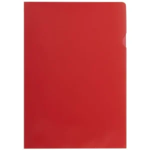 Plastomslag A4 PP 100my rød (100)