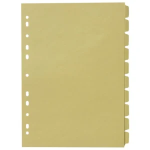 Skilleblad A4 10-delt 150g mørk manilla