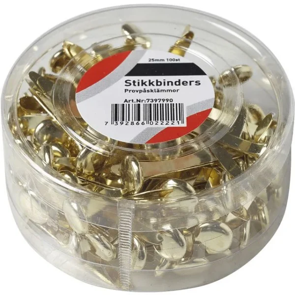 Stikkbinders 25mm messing (100)