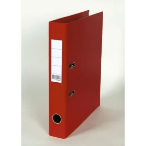 Smalordner A4 50mm m/skinne rød