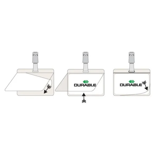 Navneskilt DURABLE selv.lam 54x90 (25)