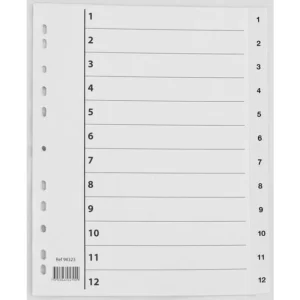 Register A4+ PP 1-12 m/indeksark