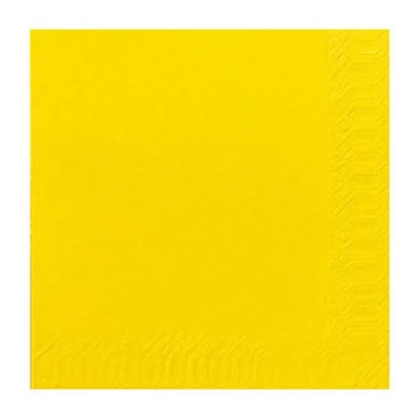 Serviett DUNI 3L 33cm gul (125)