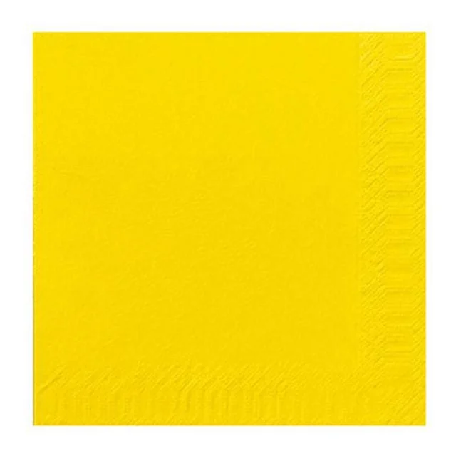 Serviett DUNI 3L 33cm gul (125)