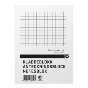 Kladdeblokk EMO A6 60g 100 blad ruter