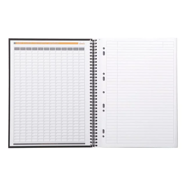 Spiralbok RHODIA Active A4+ linjert sort - Bilde 4
