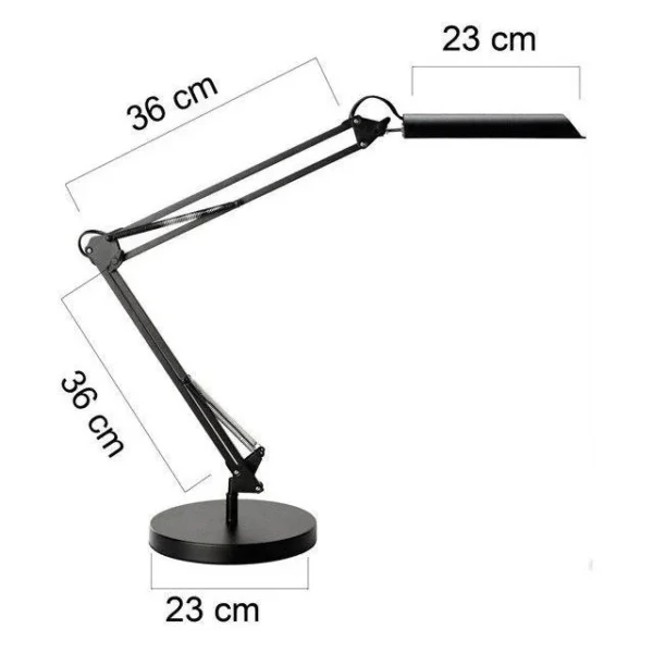 Lampe UNILUX LED Swingo sort
