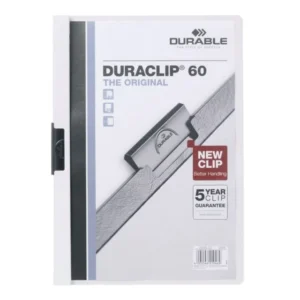 Klemmappe DURACLIP A4 60 ark hvit