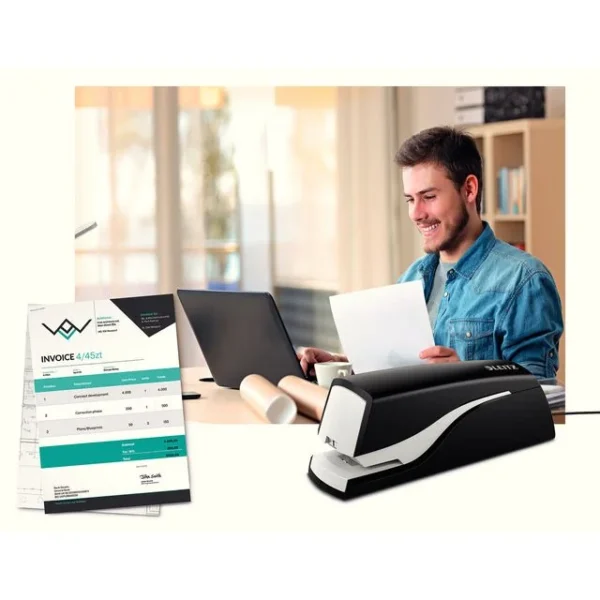 Stiftemaskin LEITZ 5532 el. 10 ark sort