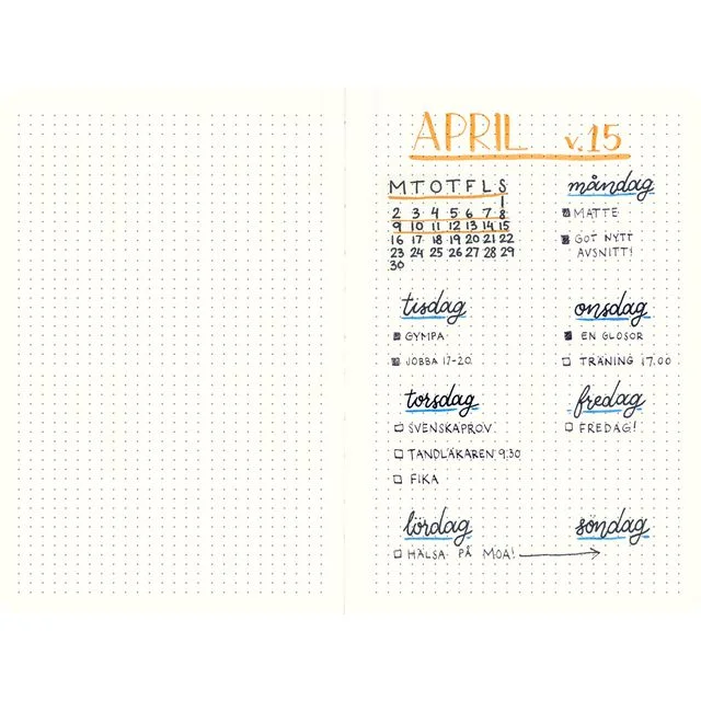 Notatbok BURDE DotNotes A5 udatert sort - Bilde 4