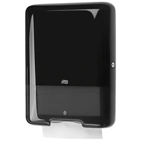 Dispenser TORK tørkeark singlef H3 sort