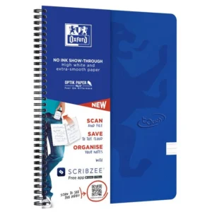 Notatbok OXFORD Touch A4+ 90g linjer blå