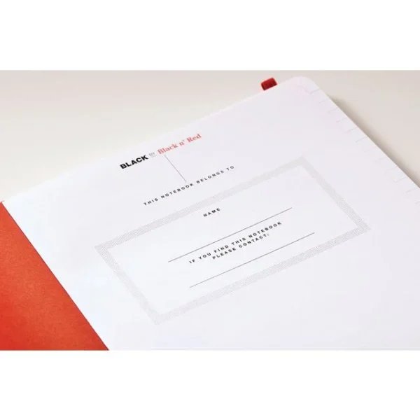 Notatbok OXFORD Black n´Red A5 soft lin