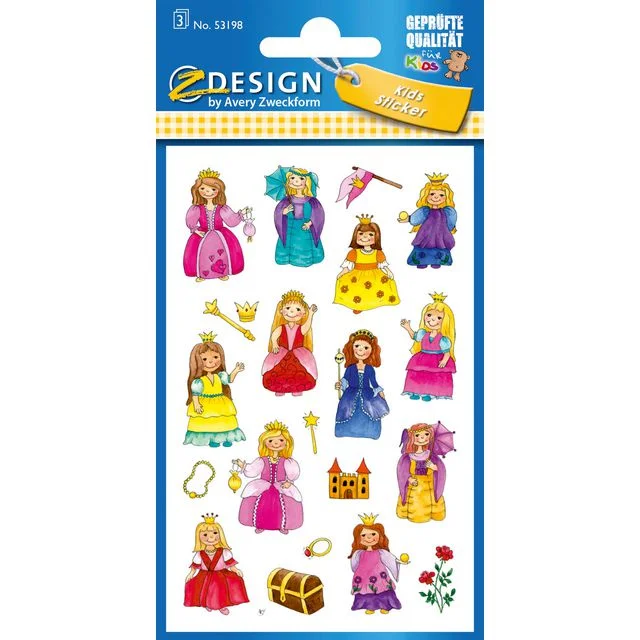 Etikett AVERY dekor prinsesser (3)