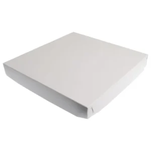 Kakeeske lokk 32x32x12cm papp hvit (100)