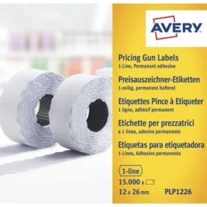 Prisetikett AVERY 26x12mm hvit (10)