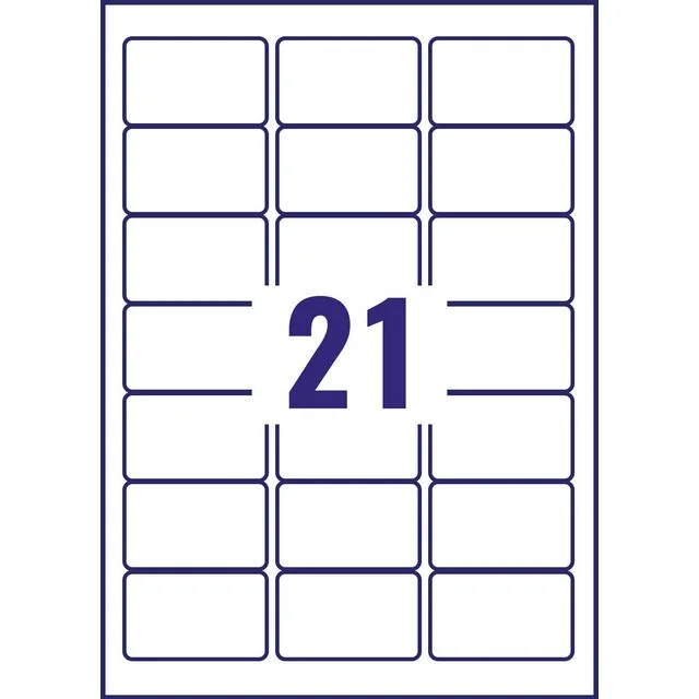 Etikett AVERY polyester 63,5x38,1 (420) - Bilde 4