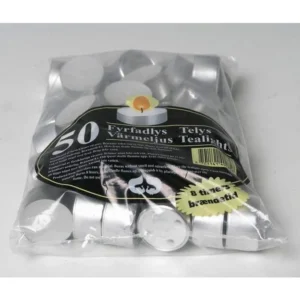 Telys DIANA hvit 8 timer (50)