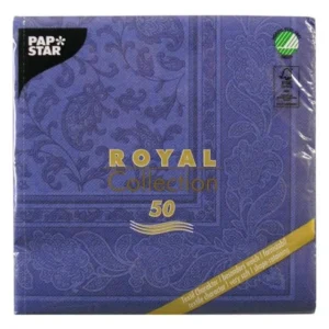 Serviett PAPSTAR RC 40cm blåmønstr (50)