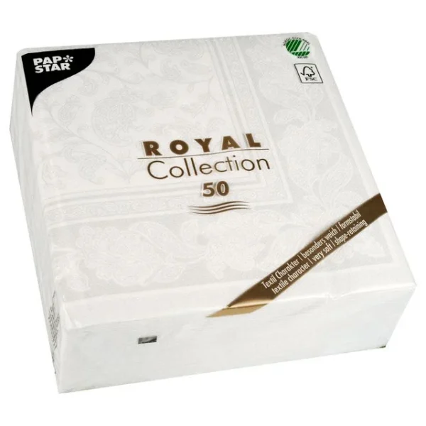 Serviett PAPSTAR RC 40cm hvitmønstr (50)