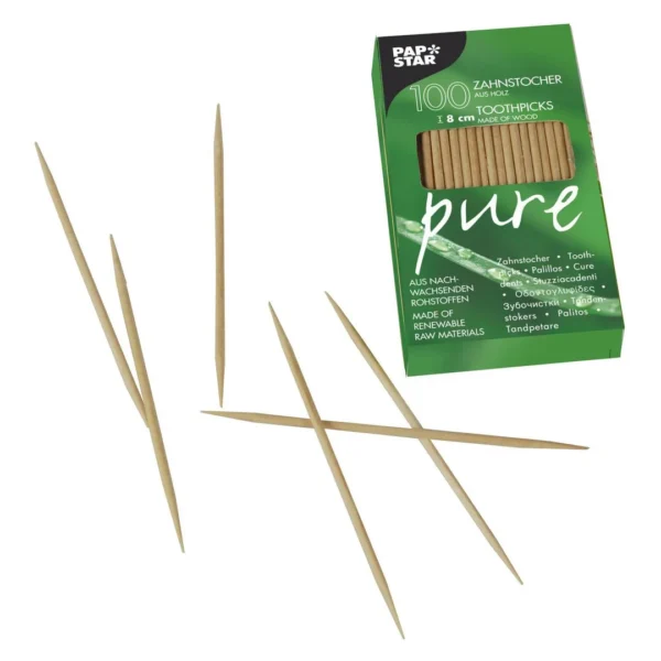 Tannpirker PURE 8cm tre (100)