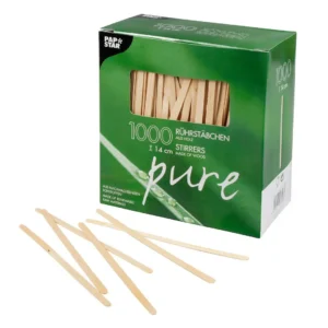 Rørepinne PURE av tre 14cmx5mm (1000)