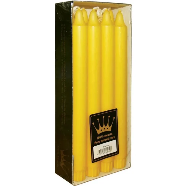 Kronelys DIANA stearin gul 9 timer (8)